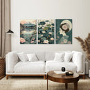 Japanese Nature Wall Art Set. Geisha Poster, Fuji Mountain by Wall Art Set