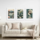 Japanese Nature Wall Art Set. Geisha Poster, Fuji Mountain by Wall Art Set