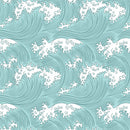 Coastal Japanese Wave Peel and Stick & Traditional Wallpaper