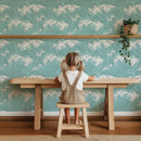 Coastal Japanese Wave Peel and Stick & Traditional Wallpaper