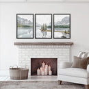Jasper National Park Mountain Lake Triptych. Canada Nature by Wall Art Set
