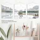 Jasper National Park Mountain Lake Triptych. Canada Nature by Wall Art Set