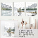Jasper National Park Mountain Lake Triptych. Canada Nature by Wall Art Set
