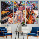 Jazz Trio Art Canvas Print - Colorful Abstract Musician by MyGreatCanvas | Canvas Wall Art Prints | Photo Prints & Wall Decor