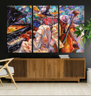 Jazz Trio Art Canvas Print - Colorful Abstract Musician by MyGreatCanvas | Canvas Wall Art Prints | Photo Prints & Wall Decor