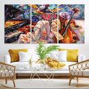 Jazz Trio Art Canvas Print - Colorful Abstract Musician by MyGreatCanvas | Canvas Wall Art Prints | Photo Prints & Wall Decor