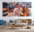 Jazz Trio Art Canvas Print - Colorful Abstract Musician by MyGreatCanvas | Canvas Wall Art Prints | Photo Prints & Wall Decor