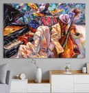 Jazz Trio Art Canvas Print - Colorful Abstract Musician by MyGreatCanvas | Canvas Wall Art Prints | Photo Prints & Wall Decor