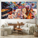 Jazz Trio Art Canvas Print - Colorful Abstract Musician by MyGreatCanvas | Canvas Wall Art Prints | Photo Prints & Wall Decor