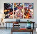 Jazz Trio Art Canvas Print - Colorful Abstract Musician by MyGreatCanvas | Canvas Wall Art Prints | Photo Prints & Wall Decor
