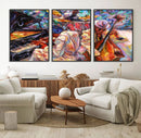 Jazz Trio Art Canvas Print - Colorful Abstract Musician by MyGreatCanvas | Canvas Wall Art Prints | Photo Prints & Wall Decor