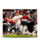 Jeff Hoffman Play at the Plate Philadelphia Phillies Autographed 11" x 14" Baseball Photo by Dynasty Sports & Framing