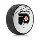 Jeremy Roenick Philadelphia Flyers Autographed White Hockey Logo Puck by Dynasty Sports & Framing