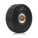 Jeremy Swayman Boston Bruins Autographed 100th Anniversary Hockey Puck