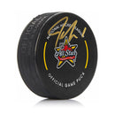 Jeremy Swayman Boston Bruins Autographed 2024 NHL All-Star Game Official Game Puck by Dynasty Sports & Framing