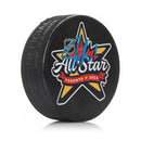 Jeremy Swayman Boston Bruins Autographed 2024 NHL All-Star Game Logo Puck by Dynasty Sports & Framing
