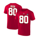 Jerry Rice San Francisco 49ers Hall of Fame Inductee Player Name & Number T-Shirt by Dynasty Sports & Framing