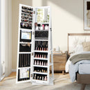 360¬∞ Swivel Jewelry Armoire Standing Jewelry Organizer with Full Length Mirror and Back Shelves by LJGDeals