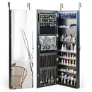 Wall Door Mounted Jewelry Armoire with Frameless LED Mirror by LJGDeals