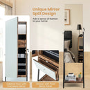 Lockable Freestanding Jewelry Organizer with Full-Length Frameless Mirror by LJGDeals