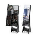 Freestanding Full Length LED Mirrored Jewelry Armoire with 6 Drawers by LJGDeals