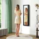 Jewelry Cabinet Wall or Door Mounted Jewelry Armoire with Full-Length Mirror-Black by LJGDeals