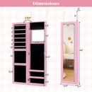 Jewelry Cabinet Wall or Door Mounted Jewelry Armoire Modern Hanging Jewelry Organizer by LJGDeals