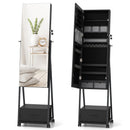 Jewelry Cabinet with Full-Length Mirror-Black