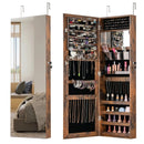 43.5 Inch Jewelry Mirror Cabinet with Full-length Mirror and Adjustable Hangers by LJGDeals