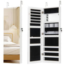 43.5 Inch Jewelry Mirror Cabinet with Full-length Mirror and Adjustable Hangers by DirectDeals