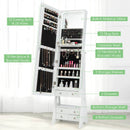 Freestanding Full Length LED Mirrored Jewelry Armoire with 6 Drawers by LJGDeals