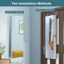 Wall Door Mounted Jewelry Armoire with Frameless LED Mirror by LJGDeals