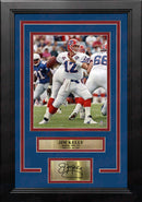 Jim Kelly v. New England Buffalo Bills 8" x 10" Framed Football Photo with Engraved Autograph by Dynasty Sports & Framing