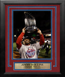 Jimmy Rollins 2008 World Series Trophy Philadelphia Phillies Framed Baseball Photo by Dynasty Sports & Framing