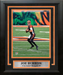 Joe Burrow in Action Cincinnati Bengals 8" x 10" Framed Football Photo by Dynasty Sports & Framing