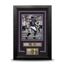 Joe Flacco Spotlight Action Baltimore Ravens 8x10 Framed Football Photo with Engraved Autograph by Dynasty Sports & Framing