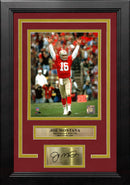 Joe Montana Celebration San Francisco 49ers 8" x 10" Framed and Matted Photo with Engraved Autograph by Dynasty Sports & Framing