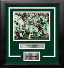 Joe Namath Super Bowl III Color New York Jets 8x10 Framed Football Photo with Engraved Autograph by Dynasty Sports & Framing