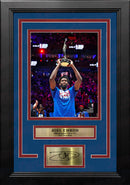 Joel Embiid 2023 MVP Trophy Philadelphia 76ers 8" x 10" Framed Basketball Photo with Engraved Autograph by Dynasty Sports & Framing