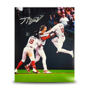 Johan Rojas Celebration Philadelphia Phillies Autographed 8" x 10" Baseball Photo