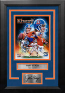 John Elway Denver Broncos 8" x 10" Framed Football Collage Photo with Engraved Autograph by Dynasty Sports & Framing