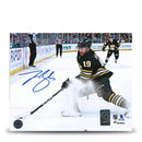 Johnny Beecher in Action Boston Bruins Autographed 8" x 10" Hockey Photo by Dynasty Sports & Framing