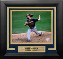 Josh Hader in Action Milwaukee Brewers 8" x 10" Framed Baseball Photo by Dynasty Sports & Framing