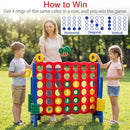 Jumbo 4 in a Row Game Set with 42 Chess Pieces 4-to-Score Giant Game Set by DirectDeals