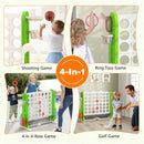 Jumbo 4-to-Score Game with Ring-toss and Basketball Hoop by LJGDeals
