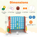 Jumbo 4-to-Score Game with Ring-toss and Basketball Hoop