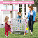 Jumbo 4-to-Score Game with Ring-toss and Basketball Hoop