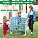 Jumbo 4-to-Score Game with Ring-toss and Basketball Hoop