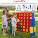 Jumbo 4-in-a-Row Game Set 3.5ft Tall Outdoor Lawn Game by DirectDeals