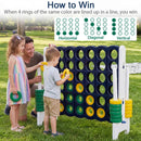 Jumbo 4-in-a-Row Game Set 3.5ft Tall Outdoor Lawn Game by DirectDeals